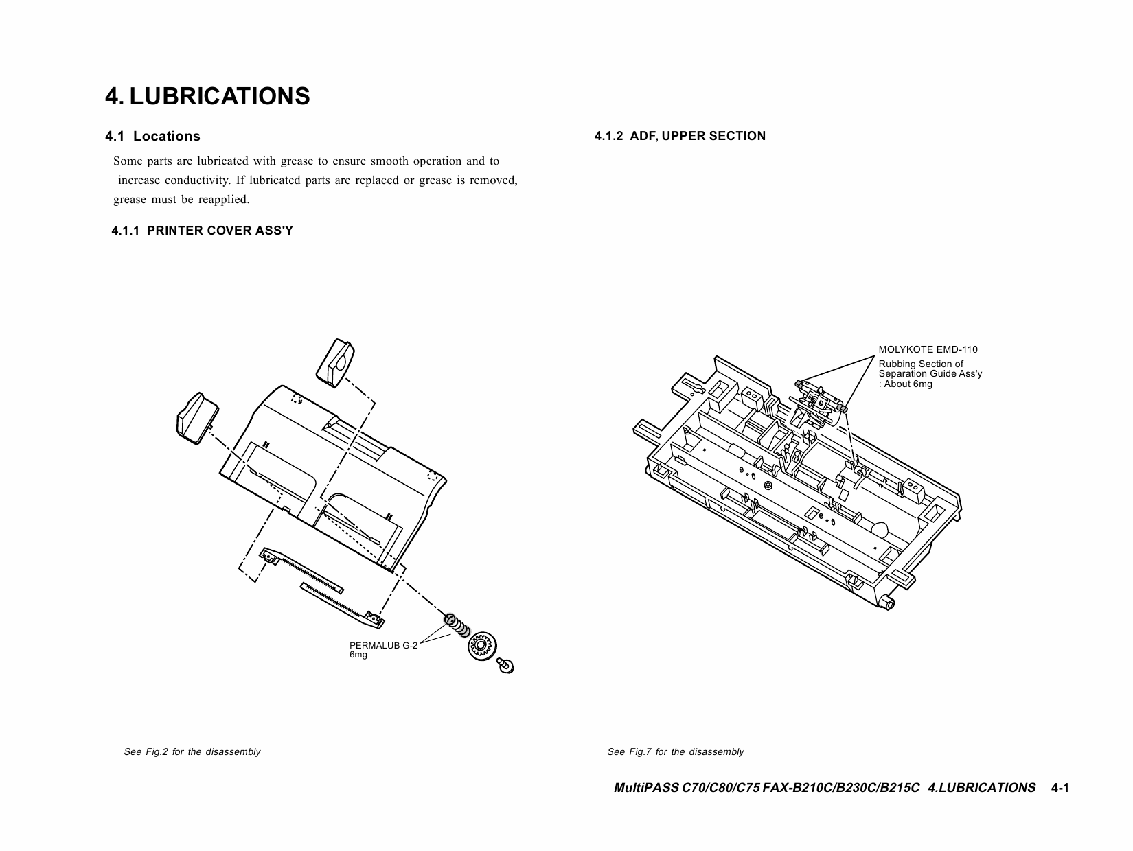 Canon FAX B210C B230C B215C Parts Catalog Manual-5